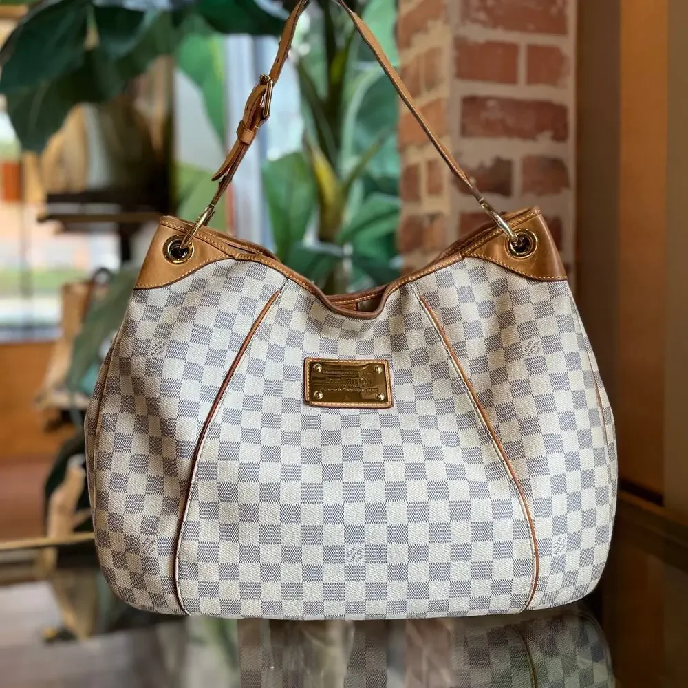 LOUIS VUITTON Galliera GM Damier Azur Canvas Hobo Bag